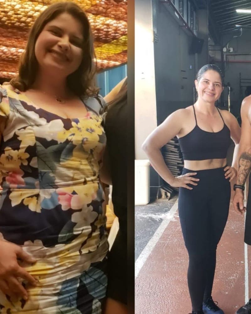 Transformação de Taciane, 44 anos, paciente da Alyne Viana